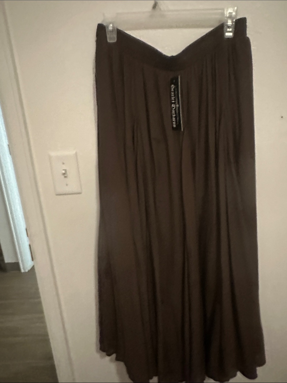 Brown V-Waist Maxi Skirt - Women